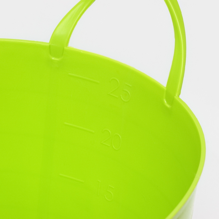 Корзина для белья мягкая, 27 л, 37,5&times;37,5&times;30 см, цвет ярко-зелёный