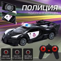 Машина радиоуправляемая &laquo;Полиция&raquo;, свет, открываются двери, работает от батареек