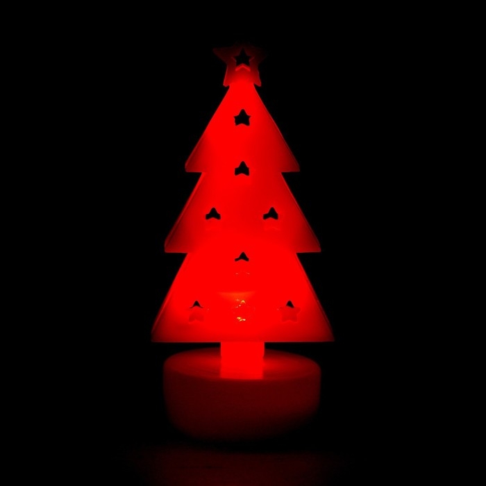 Свеча светодиодная &laquo;Ёлочка&raquo;, цвета МИКС