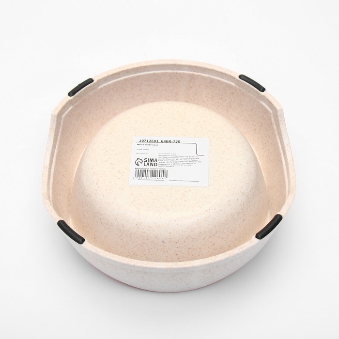 Миска бамбуковая 400 мл, 17 х 6 см, белая