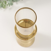 Подсвечник керамика, стекло на 1 свечу "Зебра Греви" d=8 см золото 10х10х29,5 см