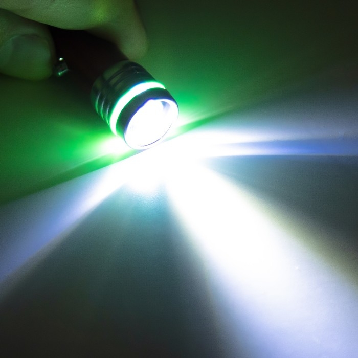 Указка лазерная лупа 2,5 см 3 режима мигает, светит, лазер LR44x3 шт "Красная" 1,5х2,8х10 см   10473