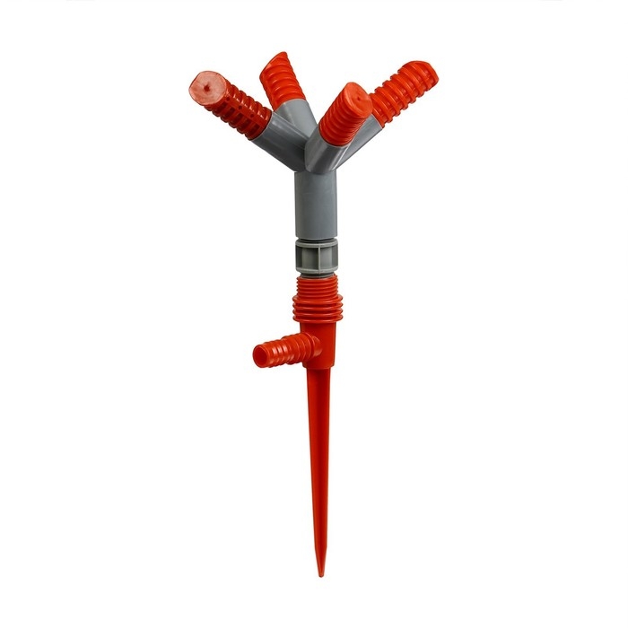 Распылитель 4&minus;лепестковый, штуцер под шланги 1/2" (12 мм) &minus; 3/4" (19 мм), пика, ABS-пластик, Greengo