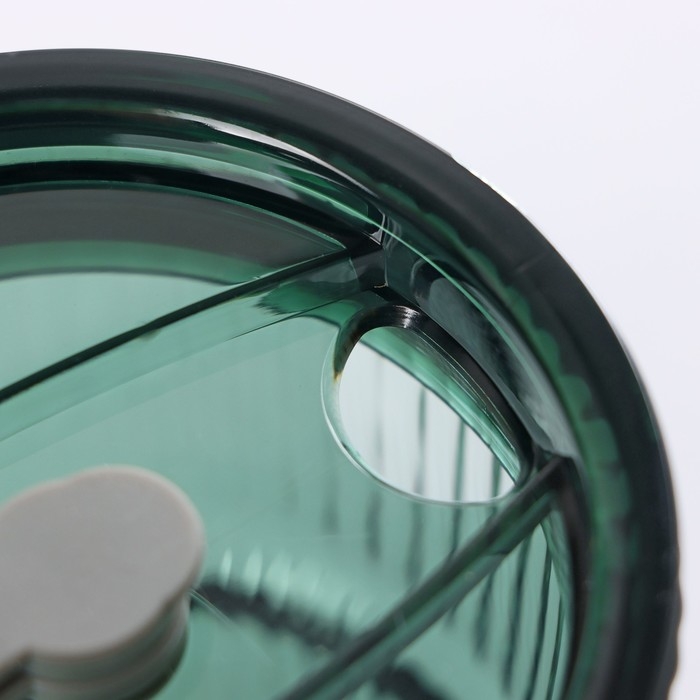 Стакан стеклянный с крышкой и трубочкой &laquo;Вино Верде&raquo;, 350 мл, цвет зелёный