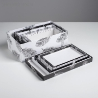 Набор подарочных коробок 5 в 1 &laquo;Черно-белый&raquo;, 32,5 х 20 х 12,5 - 22 х 14 х 8,5 см, Новый год