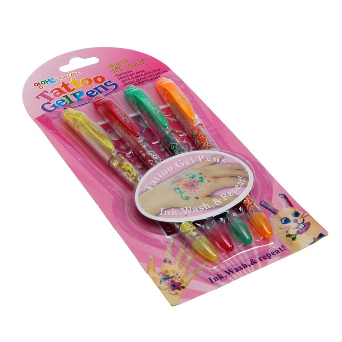 Набор гелевых ручек Набор гелевых ручек "Тату" 4 цвета, в блистере