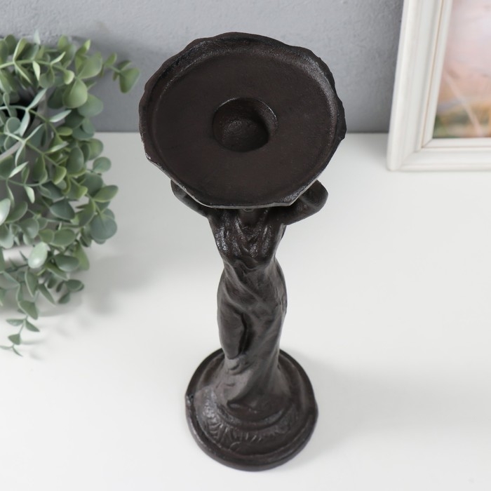 Подсвечник чугун на 1 свечу "Богиня" 10,5х12х36 см