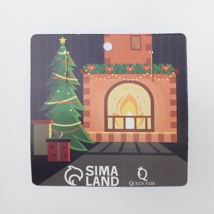 Новый год! Серьги &laquo;Новогодние&raquo; ёлочка с гирляндой, цветные в золоте