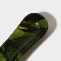 Подставка стеклянная под ложку Доляна &laquo;Хризантема&raquo;, 21&times;7,5&times;1,4 см