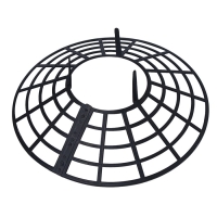 Кустодержатель для клубники, d = 25.5 см, пластик, набор 5 шт., чёрный