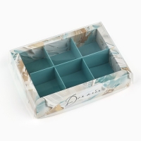 Коробка под 6 конфет с ячейками &laquo;Для тебя&raquo;, 10 х 14.5 х 3 см