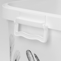 Ёмкость для муки и сахара, 25 л, с декором, цвет белый