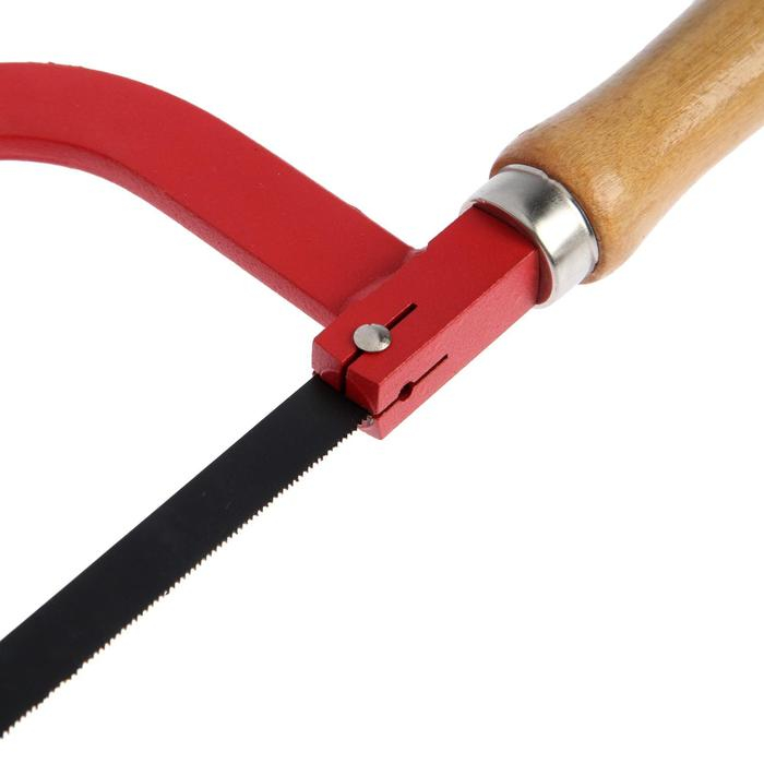 Ножовка по металлу ТУНДРА, деревянная ручка, два угла установки полотна, 300 мм