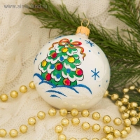 Набор новогодних шаров "Морозный" (набор 4 шт) 7,5 см Набор новогодних шаров "Морозный" (набор 4 шт) 7,5 см