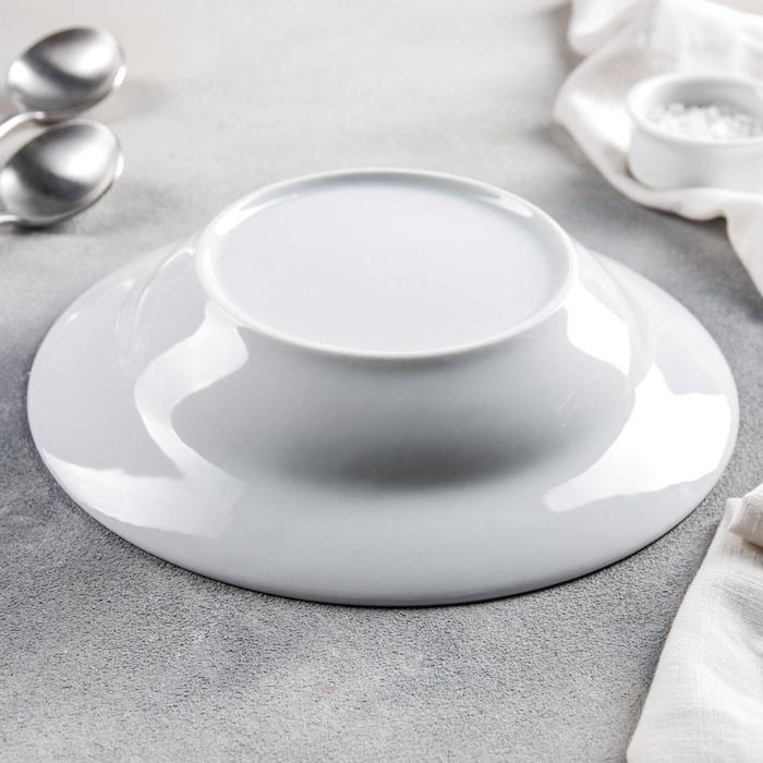 Тарелка фарфоровая глубокая &laquo;Идиллия&raquo;, 500 мл, d=24 см, белая