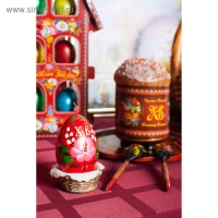 Декоративная свеча &laquo;Пасхальное яйцо в лукошке&raquo;