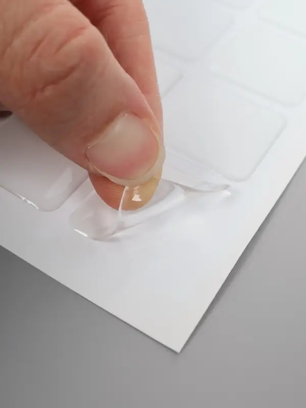 Стикеры эпоксидные прозрачные заготовки 3D 100 шт 2,5 x 2,5 см