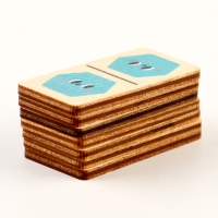 Домино деревянное &laquo;Фигуры&raquo; 28 фишек 50х25 мм