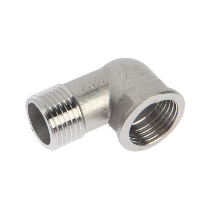 Уголок ZEIN engr, 1/2 Уголок ZEIN engr, 1/2", внутренняя/наружная резьба, нержавеющая сталь