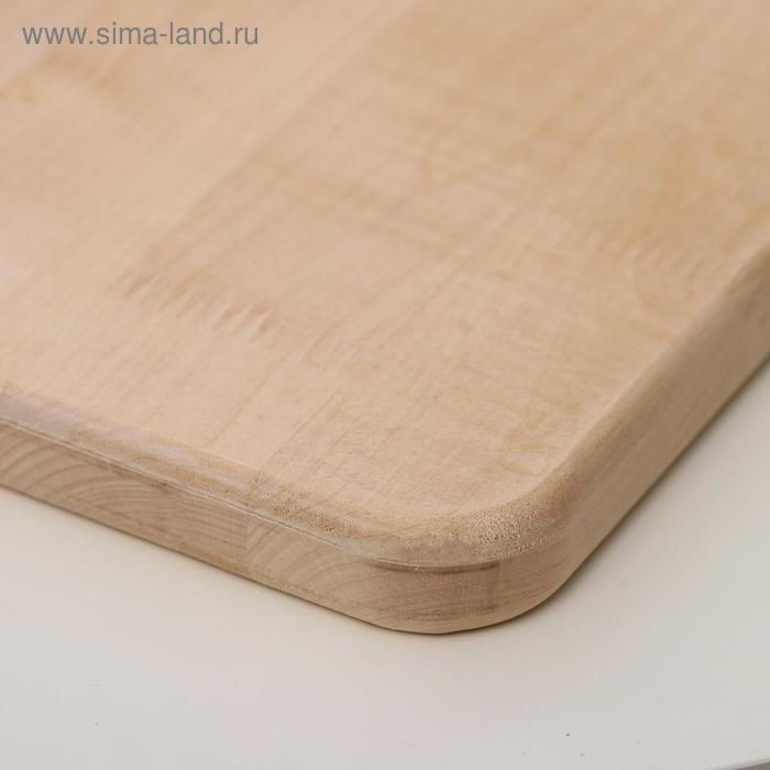 Доска разделочная и сервировочная "Прямоугольник", с желобом, МАССИВ, 40&times;25&times;2,5 см