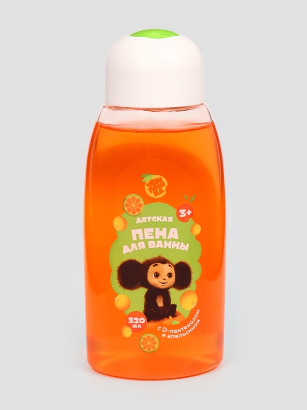 Пена для ванны, 320 мл, апельсин, Чебурашка Пена для ванны, 320 мл, апельсин, Чебурашка