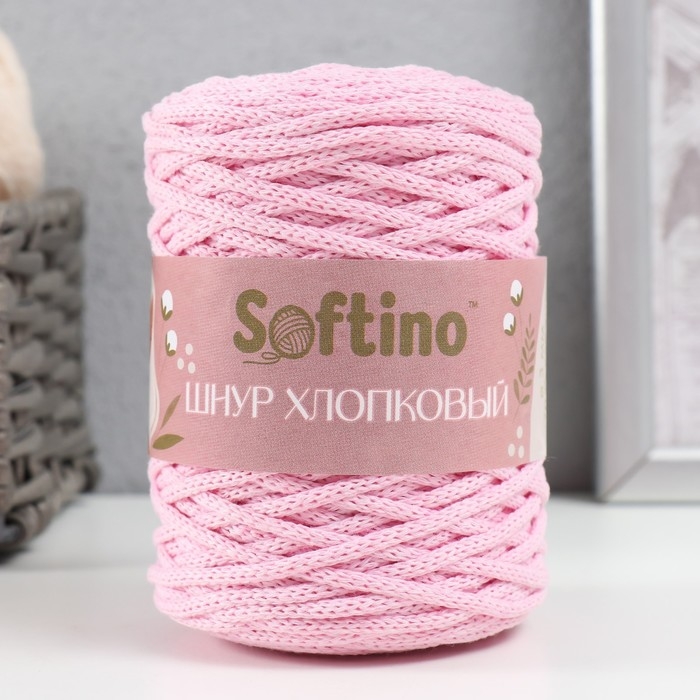 Шнур для вязания без сердечника 70% хлопок, 30% полиэстер ширина 3мм 100м/160&plusmn;10гр (130)