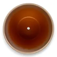 Горшок цветочный с поддоном 1,4 л, d15/h13 см капучино керамика, "Туман" (М)