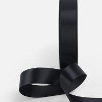 Лента атласная двухсторонняя №0030 20мм*25&plusmn;1м чёрный TR