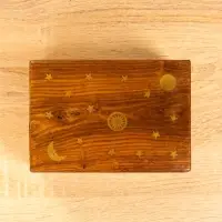 Шкатулка "День и ночь" 18х13х6 см, дерево шишам