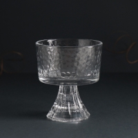 Подсвечник стекло на 1 свечу d=8 см "Креманка" прозрачный 8,8х8,8х10,3 см