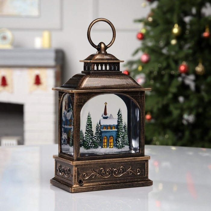 Фигура светодиодная &laquo;Сказочный дом&raquo;, 21х13.3х8.1 см, музыка, батарейки ААх3 (не в комплекте), USB, свечение тёплое белое