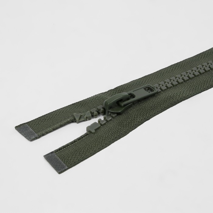 Молния &laquo;Трактор&raquo;, №8, разъёмная, замок автомат, 80 см, цвет хаки, цена за 1 штуку