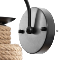 Бра "Эллеб" 1хЕ27 черный 32х32х35см Бра "Эллеб" 1хЕ27 черный 32х32х35см