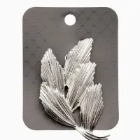 Брошь "Колоски", цвет серебро