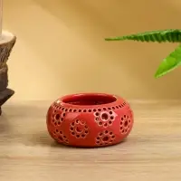 Подсвечник, 8.5&times;8.5&times;4 см, керамика, МИКС