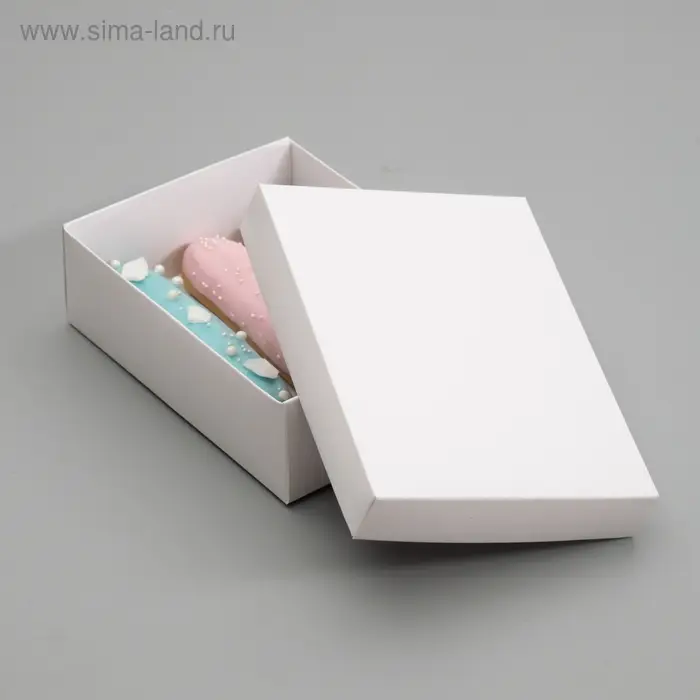 Коробка картонная без окна, белая, 16,5 х 12,5 х 5,2 см