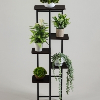 Подставка для цветов Greengo, 6 полок, 36 &times; 23 &times; 106 см, напольная, каркас металл, полки МДФ, чёрная