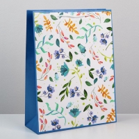 Пакет подарочный ламинированный, упаковка, Best wishes, L 28 х 38 х 9 см