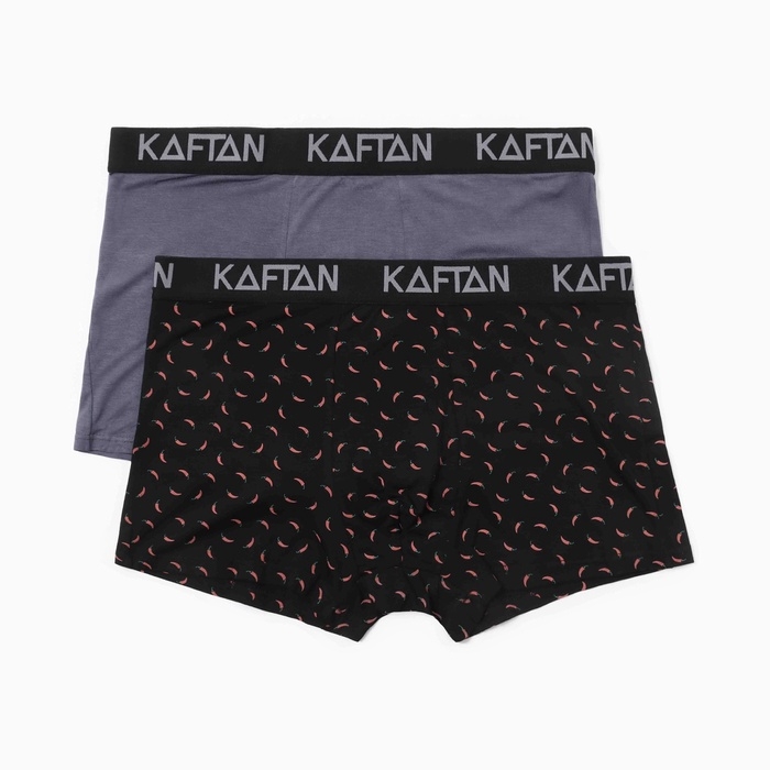 Набор трусов KAFTAN Набор трусов KAFTAN "Hot Stop" 2 пары, цв. черный/серый, р-р 52