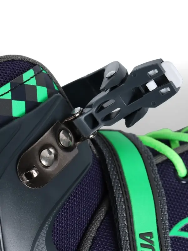 Коньки детские раздвижные BlackAqua, р. 31-34, для фитнеса, синие, зелёные