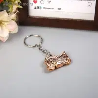 Брелок для ключей на кольце &laquo;Мотоцикл&raquo;, пластик под металл, 3.5&times;2.5 см