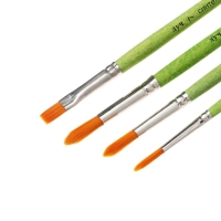 Набор кистей синтетика ZOO, круглые (№ 3, 4, 5) и плоская (№ 7)