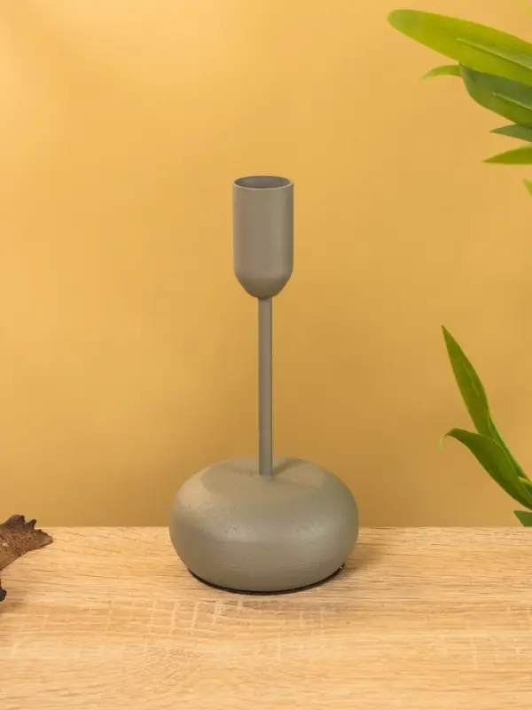 Подсвечник на 1 свечу текстурный "Графит" 8х8х15,5 см