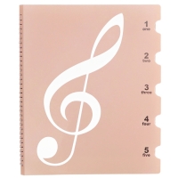 Нотная папка - 10 файлов 20 листов розовая
