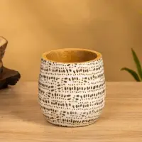 Стакан "Зебра" 10х10х10 см, дерево