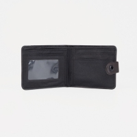 Портмоне мужское на кнопке, для купюр, для карт, для монет, цвет коричневый