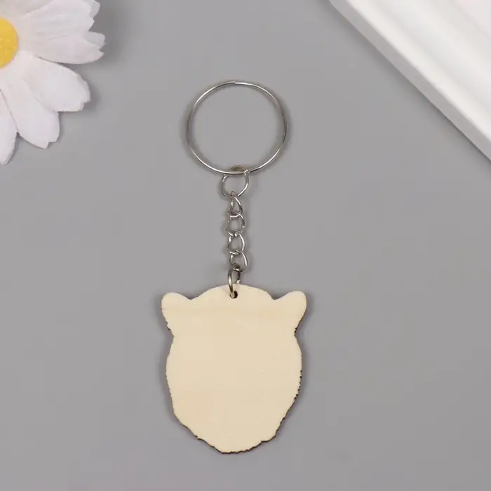 Брелок дерево "Леопард" 3,9х3,3х0,3 см