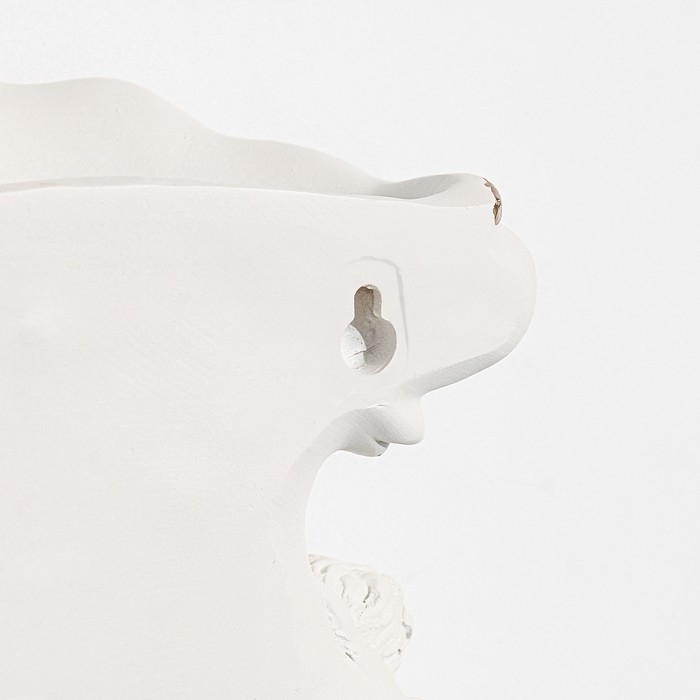 Декор настенный-ваза "Ангелочки", 20.5 см x 22.5, белая с золотом