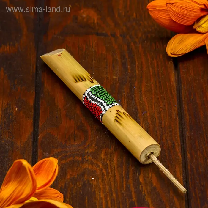 Сувенирный музыкальный инструмент &laquo;Свисток с узорами&raquo;, 15&times;1&times;1 см, МИКС