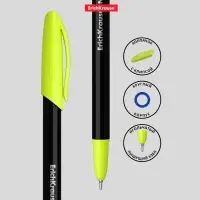 Ручка шариковая ErichKrause Neo Accent, игольчатый узел 0.7 мм, чернила синие, длина линии письма 1000 метров, МИКС